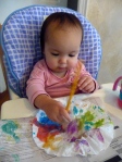 Even the baby can participate in this craft!